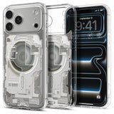 iPhone 18 Pro / 17 Pro Spigen Ultra Hybrid Case - MagSafe Compatible - Transparent / Silver