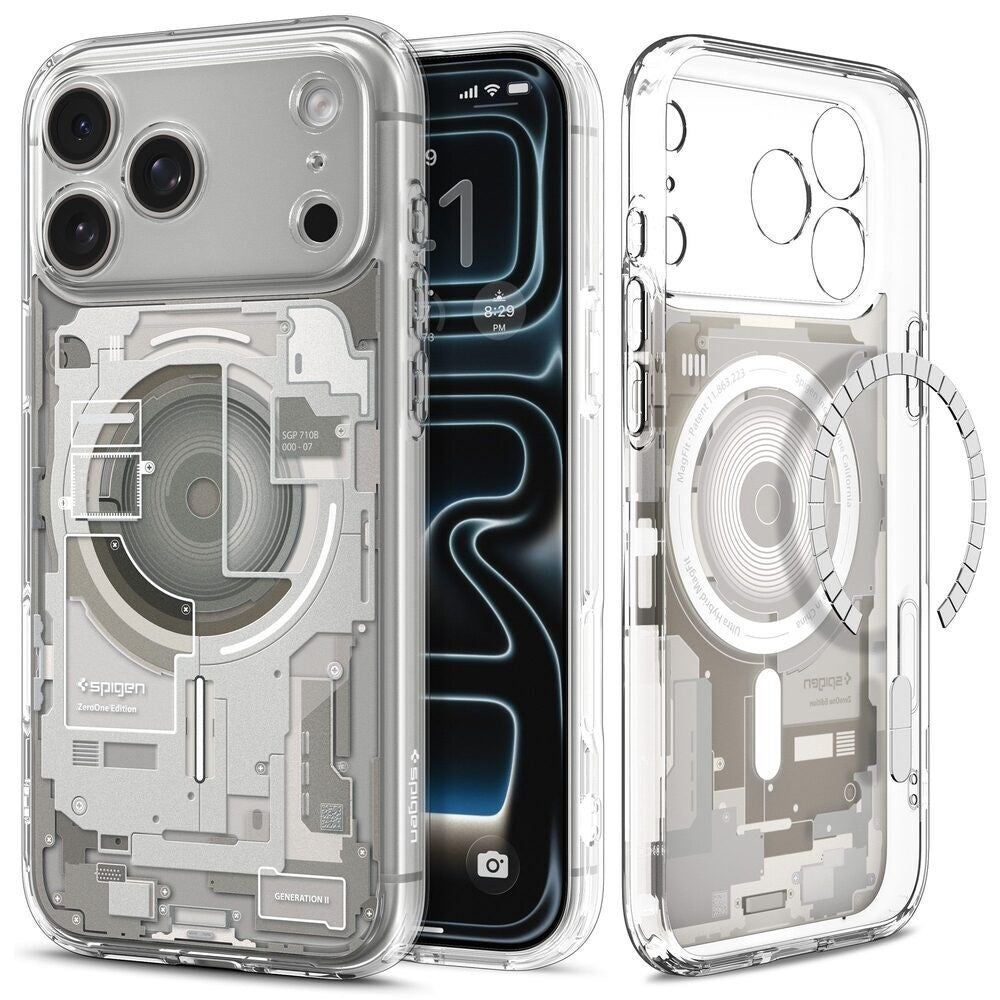 iPhone 18 Pro Max / 17 Pro Max Spigen Ultra Hybrid Case - MagSafe Compatible - Transparent / Silver