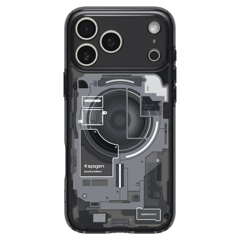 iPhone 18 Pro / 17 Pro Spigen Ultra Hybrid Case - MagSafe Compatible - Transparent / Black
