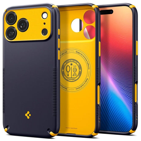 iPhone 18 Pro / 17 Pro Spigen Nano Pop Hybrid Case - MagSafe Compatible - Blue / Yellow