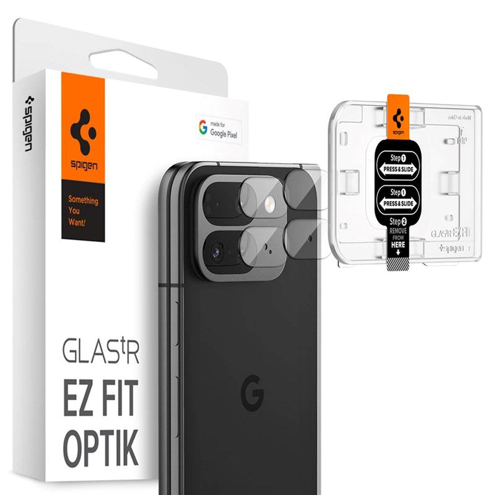 Spigen Tempered Glass Camera Lens Protector - Google Pixel 9 Pro Fold - 2 Pack - Transparent