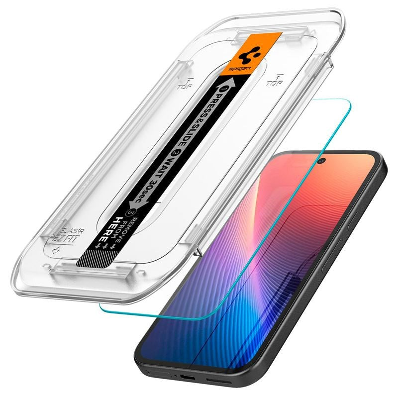 Google Pixel 9a Spigen EZ Fit Glass tR Screen Protection - 2 pcs - Case Friendly - Transparent