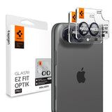 iPhone Duo Spigen Glass tR EZ Fit Optik Pro Camera Lens Protector - 2 pcs - Black