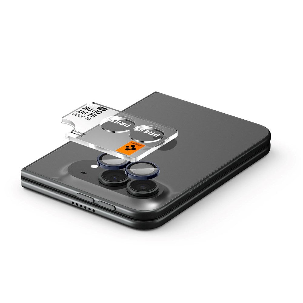 iPhone Duo Spigen Glass tR EZ Fit Optik Pro Camera Lens Protector - 2 pcs - Black