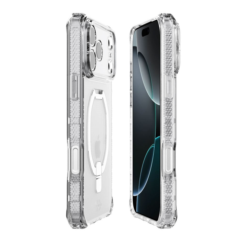 iPhone 17 Pro Max ITSKINS Hybrid Vapor Stand Case - MagSafe Compatible - Transparent