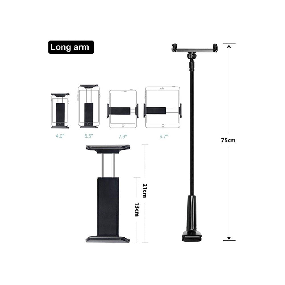 Awei Desk Holder For Phone / Tablet - Max Size: 120-200mm - Black (DEMO)