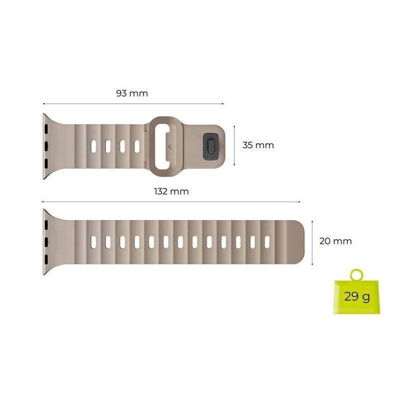 Apple Watch (44/SE/45/46/49 mm) Mobile Origin Strap - Beige