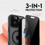 CARE By PanzerGlass iPhone 16 Pro Max 3-i-1 FLAGSHIP MagSafe Bundle - Privacy Screen Protector (UWF) / Case / Camera Protection - Transparent / Black