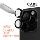 CARE By PanzerGlass iPhone 16 Pro 3-i-1 FASHION Bundle - Screen Protector (UWF) / Case / Camera Protection - Transparent / Black