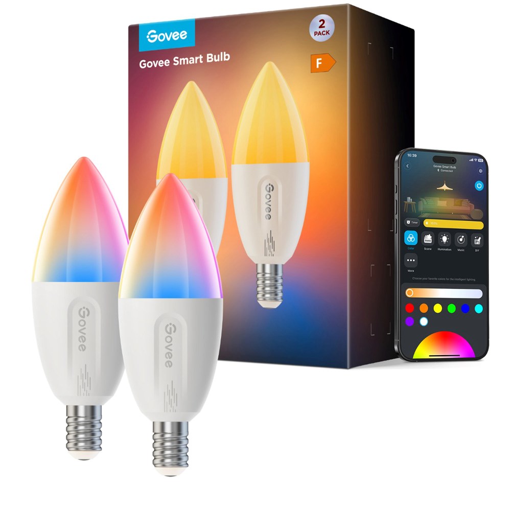 Govee Wi-Fi & Bluetooth Smart Light Bulb 450lm - 2 pcs. - White