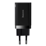 Baseus 30W Super Si Pro Wall Charger USB-C & USB-A - Black