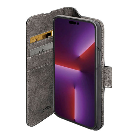 iPhone 14 Pro Max SBS Wallet Stand Deksel - Svart