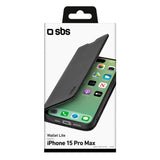 iPhone 15 Pro Max SBS Wallet Lite Case - Black