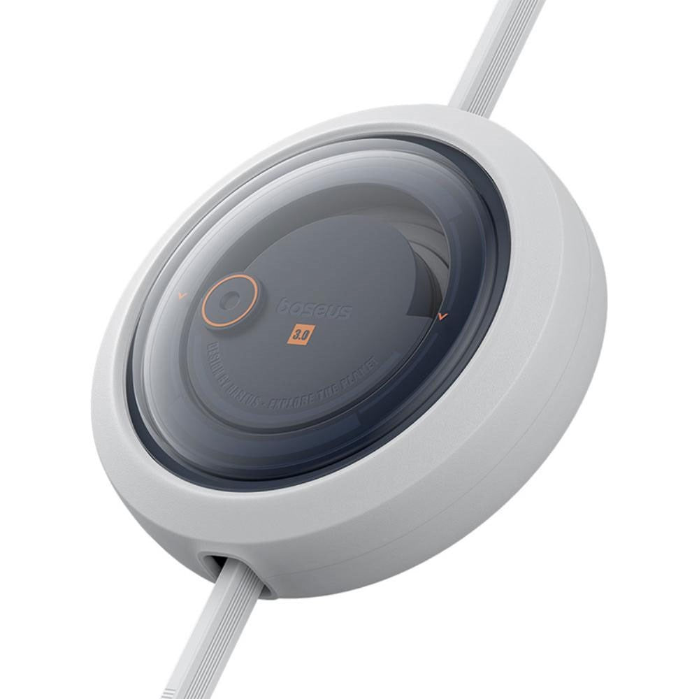 Baseus Free2Draw 3-in-1 Retractable Multi Cable - USB-A to USB-C / Lightning / Micro USB - 1.1m - White