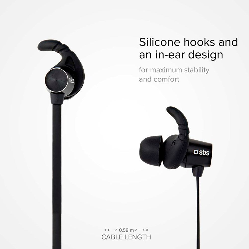 SBS BT501 Magnetic Bluetooth In-Ear Headphones - Black