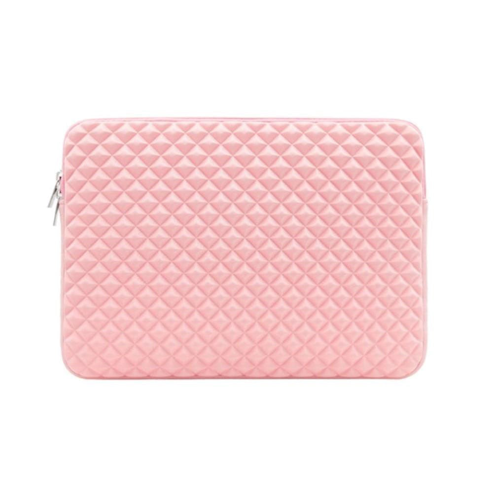 Shockproof Grid Sleeve (15,6") for MacBook/Laptop (38 x 26.5 cm) - Pink