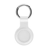 AirTag Silicone Case w. Round carabiner - White