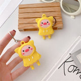 AirTag Silicone Case w. Key Ring - Pig