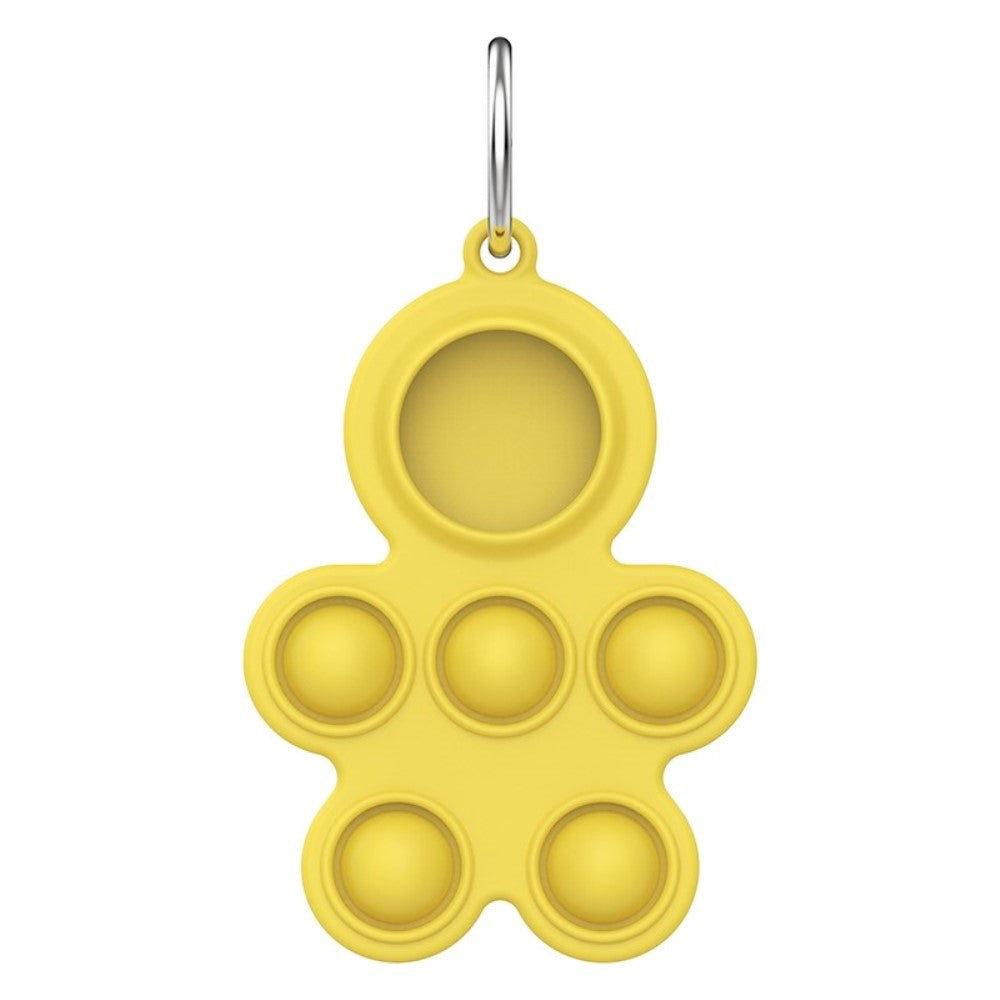 AirTag Silicone Case Figure w. Key Ring - Yellow