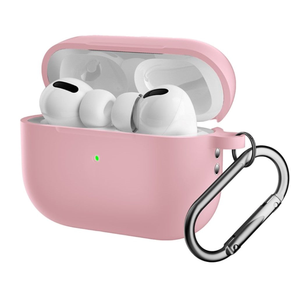 Apple Airpods Pro 2nd Gen (2022) Silicone Case with Snap Hook - Pink