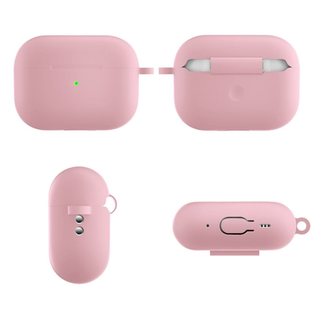 Apple Airpods Pro 2nd Gen (2022) Silicone Case with Snap Hook - Pink