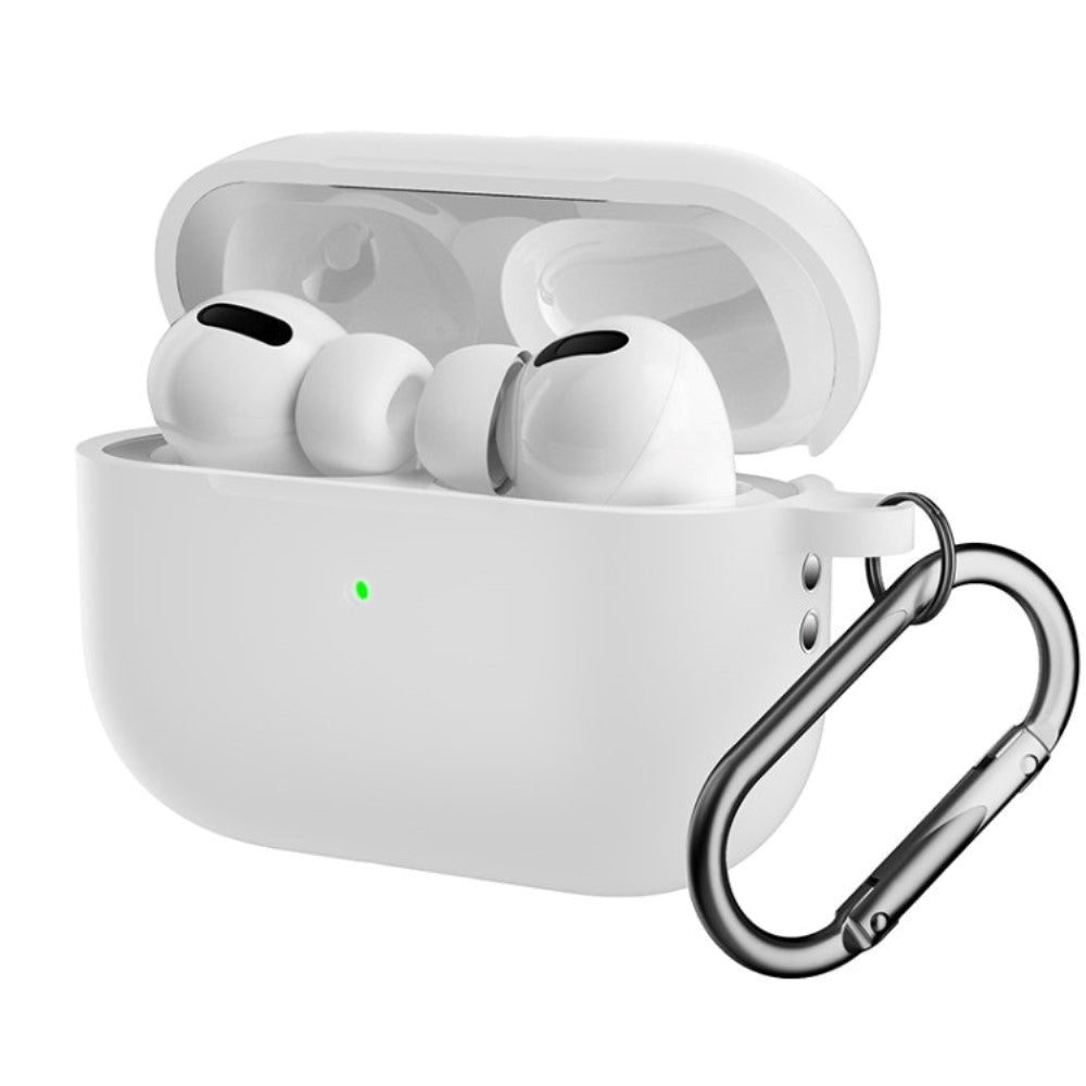 Apple Airpods Pro 2nd Gen (2022) Silicone Case with Snap Hook - White