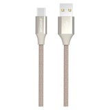 GreyLime Braided (3A/15W) USB-C Cable 1 m - Beige