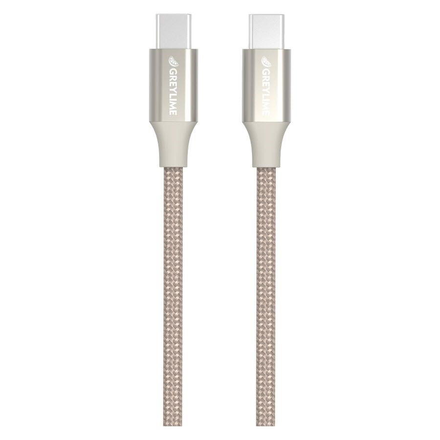 GreyLime Braided USB-C to USB-C Cable 2 m - Beige