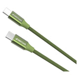 GreyLime Braided USB-C to USB-C Cable 2 m - Green