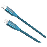 GreyLime 18W Braided USB-C to Lightning Cable 1 m - Blue