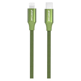 GreyLime 18W Braided USB-C to Lightning Cable 2 m - Green