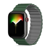 Apple Watch (38/40/SE/41/42mm) Epico Magnetic Silicone Strap - Green / Grey