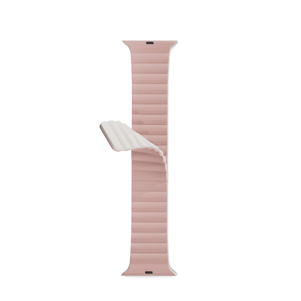 Apple Watch (42/44/SE/45/46/49mm) Epico Magnetic Silicone Strap - Pink / Grey