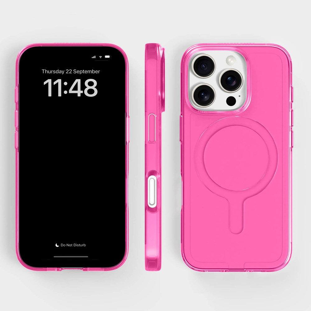 agood company iPhone 16 Pro CLRPRTCT 100% Recycled Plastic Case - Transparent / Candy Pink