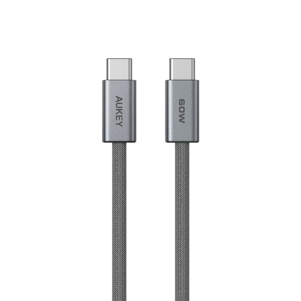 Aukey CM-DCC061 Circlet Blink 60W USB-C to USB-C Cable - 1m - Grey