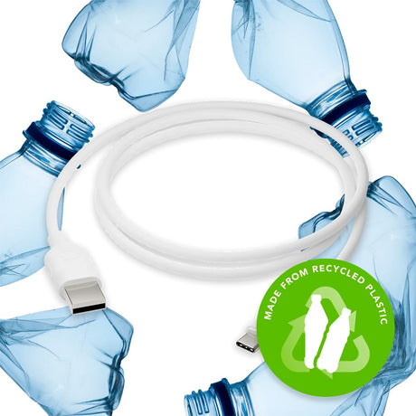 dbramante1928 Charging Cable Made from Recycled Plastic - USB-A to USB-C - 36W - 1.2M - White