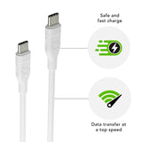 dbramante1928 Charging Cable Made from Recycled Plastic - USB-C to USB-C - 100W - 2.5M - White