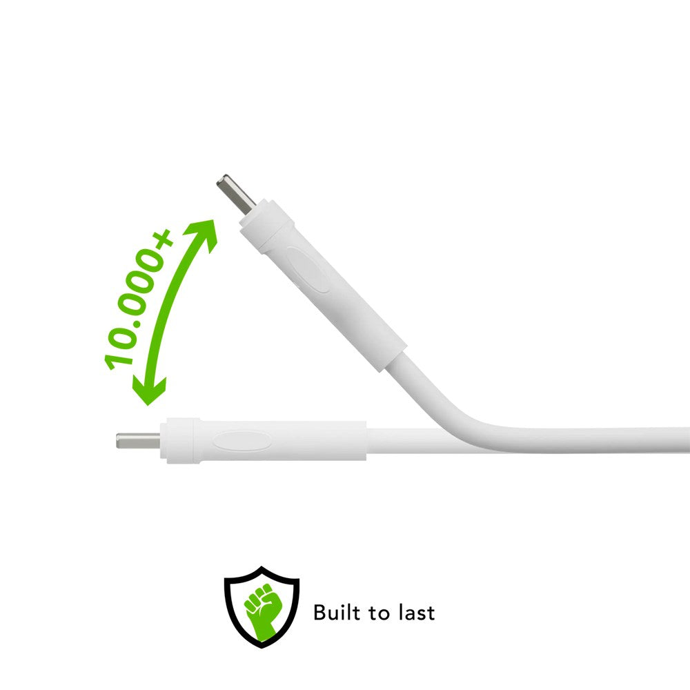 dbramante1928 Charging Cable Made from Recycled Plastic - USB-C to USB-C - 100W - 1.2M - White