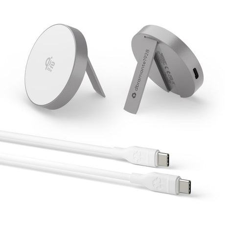 dbramante1928 Qi2 25W Wireless Magnetic Charger with Stand Function – MagSafe Compatible – Aluminum
