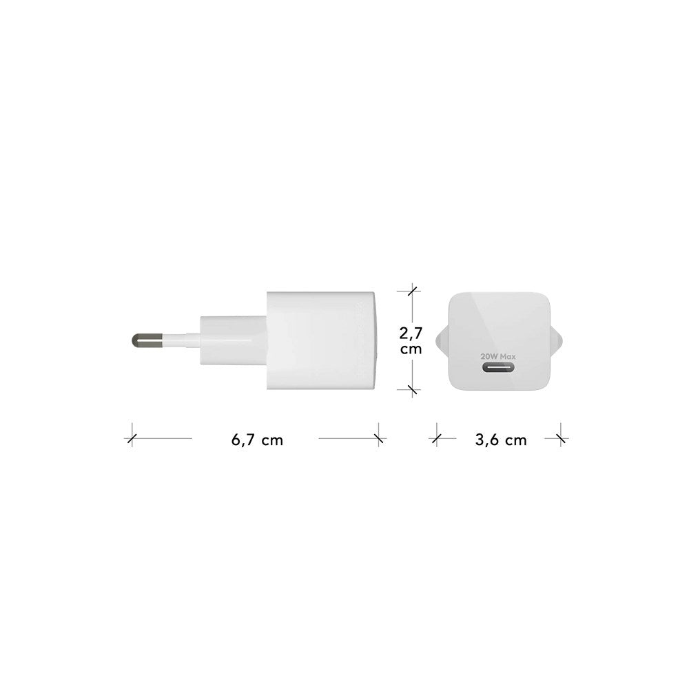 dbramante1928 EU Wall Charger - 1 x USB-C 20W - White