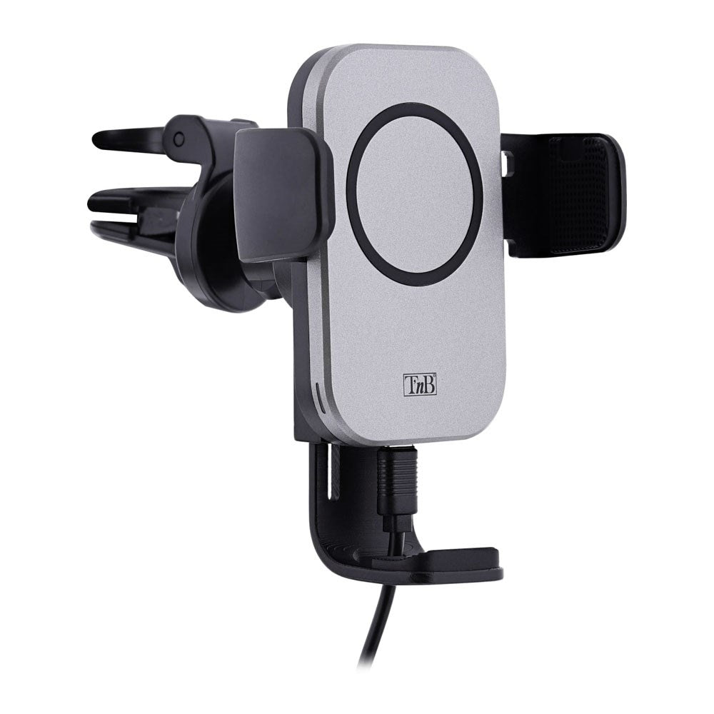 T'NB Multifunctional Car Phone Holder with 15W Wireless Charging - Black