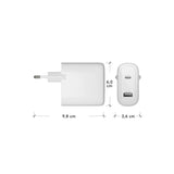 dbramante1928 EU Wall Charger - 1 x USB-C 65W/1 x USB-A 18W - White