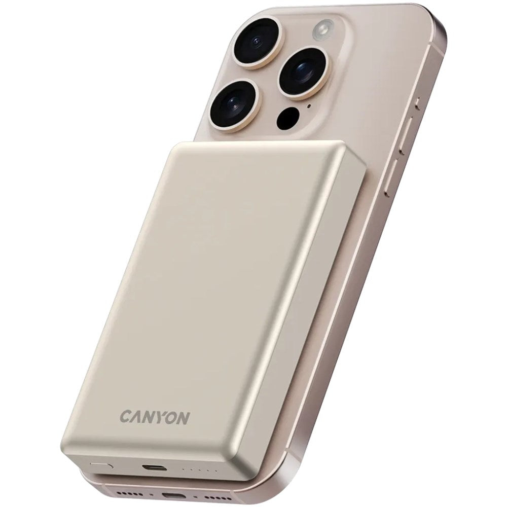 Canyon OnPower 510 20W PowerBank - 10.000 mAh - MagSafe Compatible - Beige