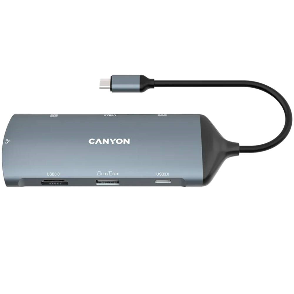 Canyon DS15 8-in-1 USB-C Hub - Grey
