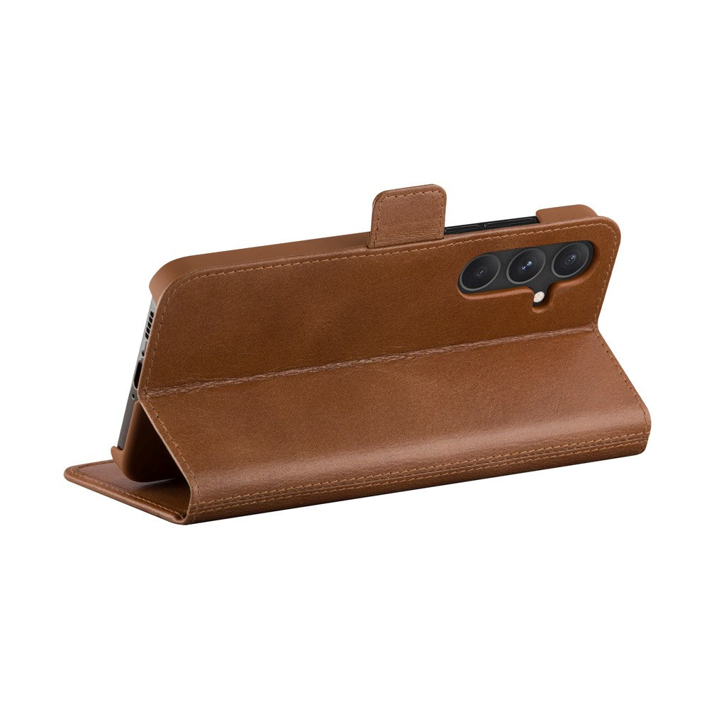 Samsung Galaxy A55 (5G) dbramante1928 Copenhagen Genuine Leather Flip Case with Wallet - Tan