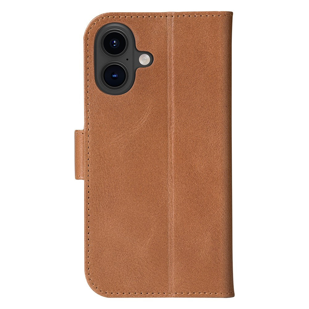 iPhone 16 dbramante1928 Copenhagen Slim Genuine Leather Case w. Wallet - Tan