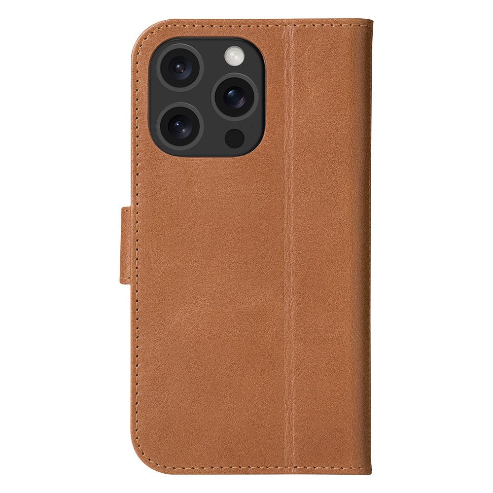 iPhone 16 Pro dbramante1928 Copenhagen Slim Genuine Leather Case w. Wallet - Tan