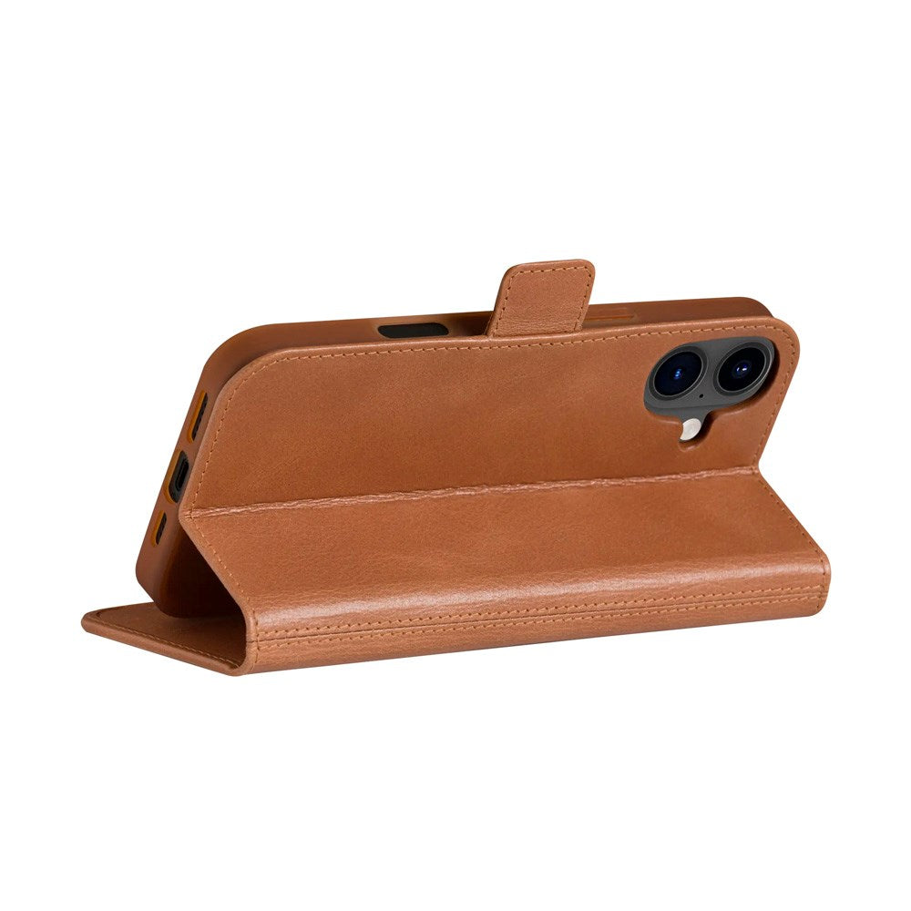 iPhone 16 Plus dbramante1928 Copenhagen Slim Genuine Leather Case with Wallet - Tan