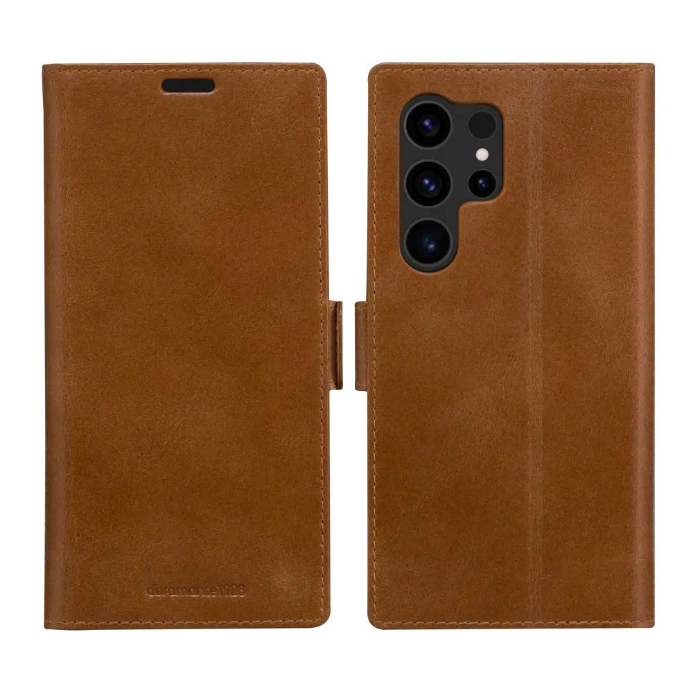 Samsung Galaxy S24 Ultra dbramante1928 Copenhagen Genuine Leather Magnet Flip Case - Tan