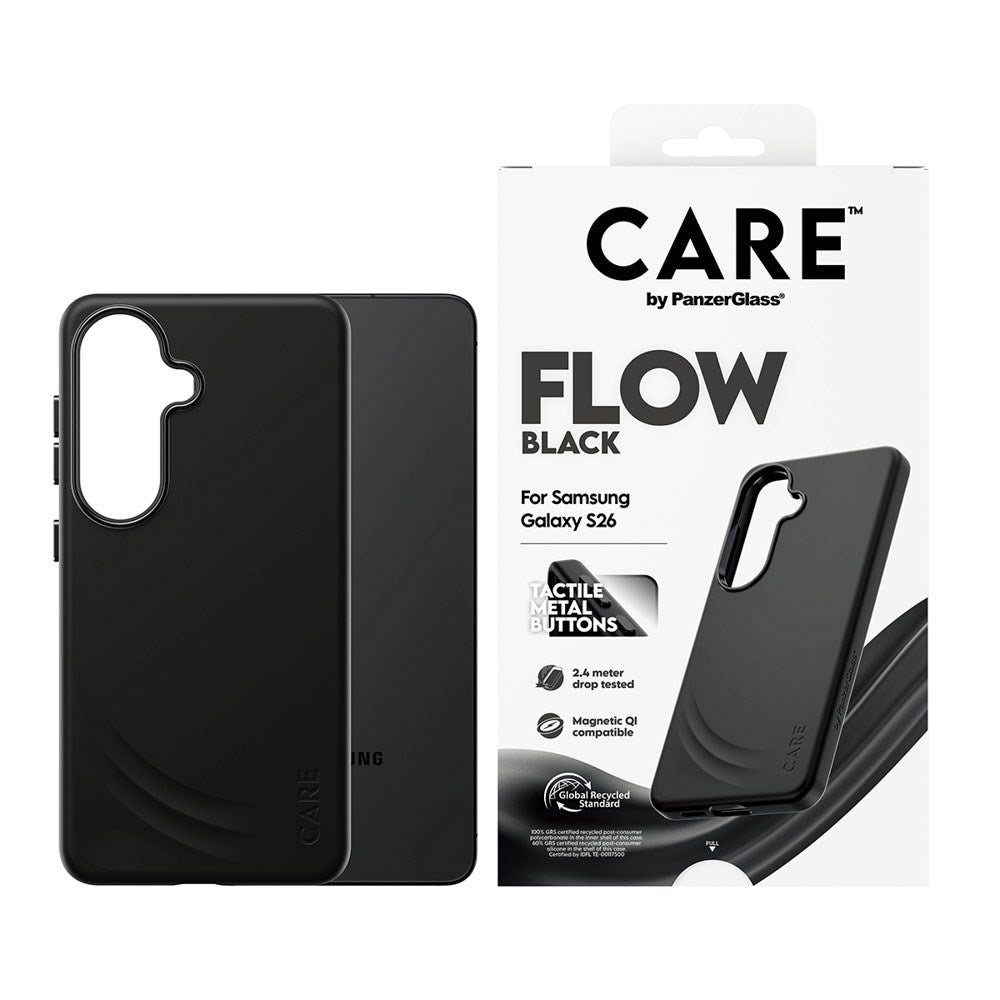Samsung Galaxy S26 CARE by PanzerGlass Feature Flow Case - Qi Compatible - Black